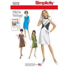 Simplicity Retro Fashion 1960s Vintage Jurk Naaipatronen voor Vrouwen Maten 2028