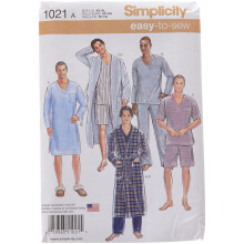 Simplicity Easy to Sew Classic Men's Robe and Pajama Sewing Patterns  Sizes XS-XL