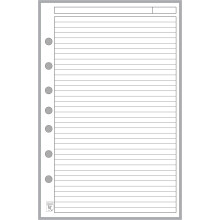 Notizpapier-Planereinlage in klassischer Gre mit Betreffzeilenformat und Lochung mit 7 Lchern fr 7-Ring-Notizbcher wie Franklin usw. (5,5"" x 8,5