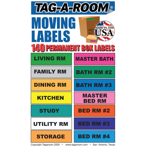 TAG Heuer Tag-A-Room Ετικέτες Μετακόμισης Κωδικοποιημένες με Χρώματα (140Home) 1