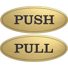 Ov lna cedulka na dvere s push-pull efektom (br sen zlato)