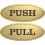 Semn oval pentru u?a Push Pull (aur periat) 1