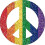 Amscan Γυαλιστερό Σύμβολο Ειρήνης Αξεσουάρ Σώματος, 1, Ουράνιο Τόξο 2