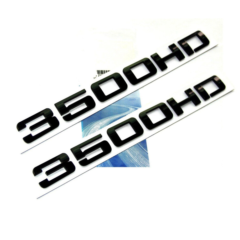 Yoaoo 2X Oem 3500Hd 3500 Hd Nameplates Emblems Badges Alloy Glos Black 602447171567