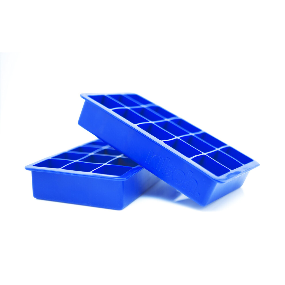 Kitch Cube Ice Tray 2 Pack Cubetti Di Ghiaccio In Silicone Blu Cobalto-image