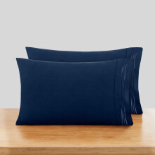 Nestl King Size Pillow cases 2 Pc - Soft Pillow cover - Lightweight Navy Blue Pillowcase - Microfiber King Size Pillow case - 20x40 Inches - Envelope