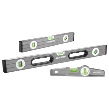 WORKPRO torpdov vodovha 3dln sada vodovhy 9"""" (magnetick) 16"""" (nemagnetick) 24"""" (nemagnetick) meren bublinek cir zelen.