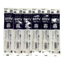 Wklady do pira kulkowego Pilot Acroball z czarnym tuszem 0,5 mm BRFV-10EF-B, 6 szt. (import z Japonii)