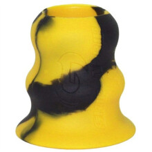 Bate de softbol Grip-N-Rip con empu adura c nica: ayuda para golpear y entrenar, duradero, f cil de poner y quitar, negro y amarillo