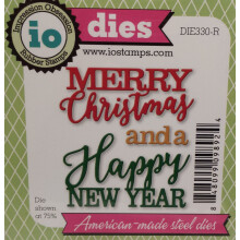 Frohe Weihnachten und ein glckliches neues Jahr, Stahlstanze fr Scrapbooking (DIE330R)