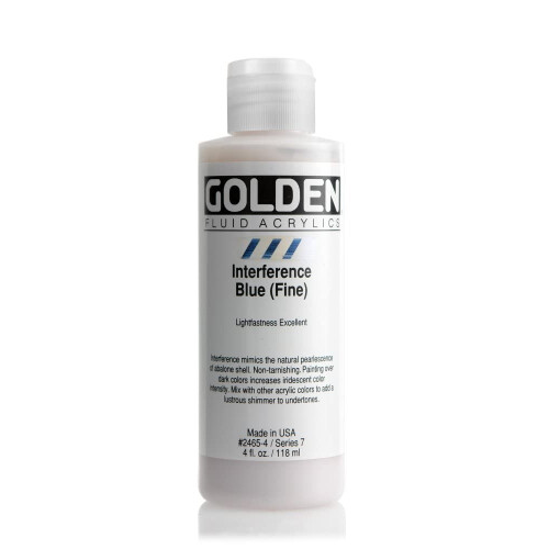 Golden Fluid Acrylic, 4 oz. Interference Blue Fine