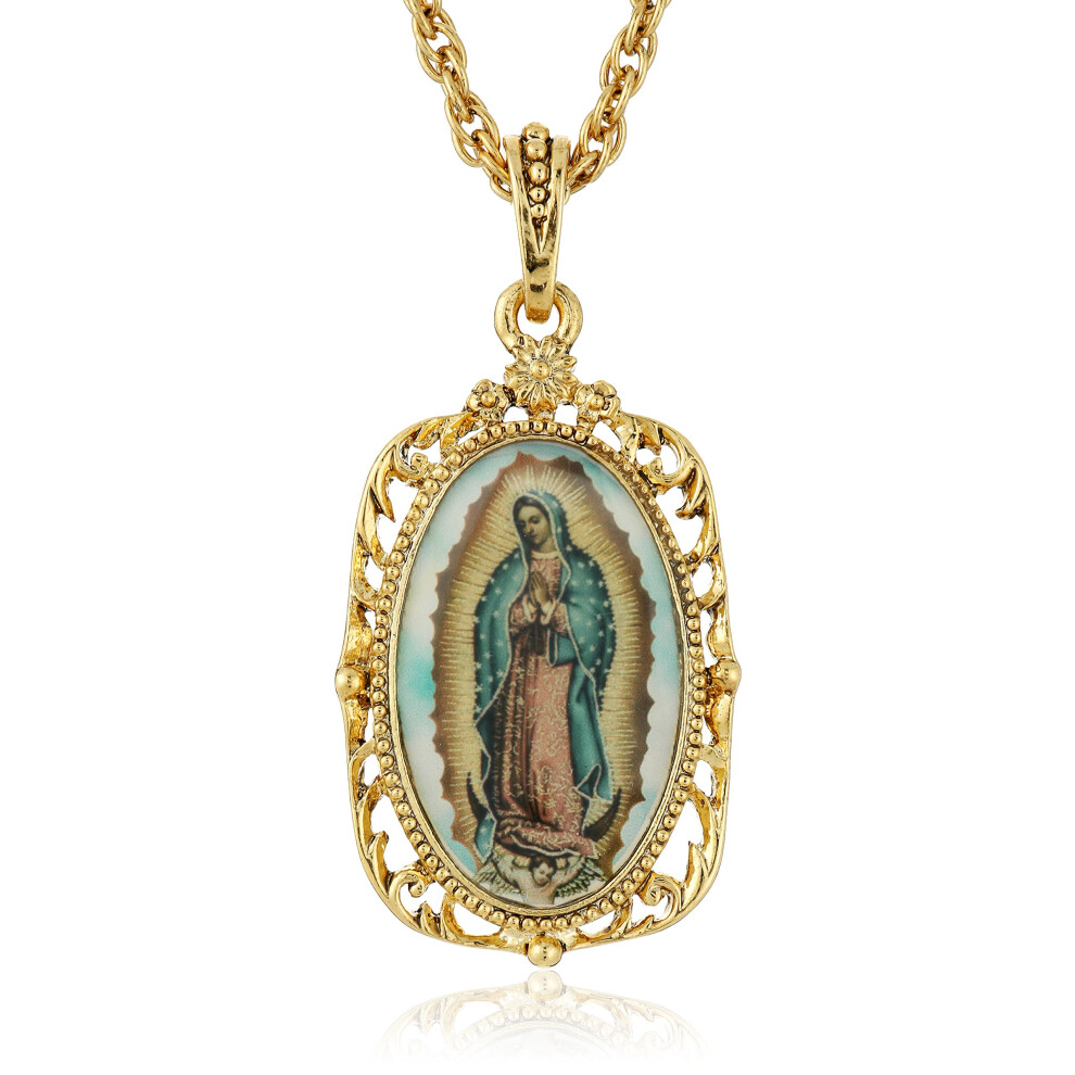 Collier avec pendentif m   daillon en    mail tremp    dans l'or 14 carats     Inspirations     Symboles de foi