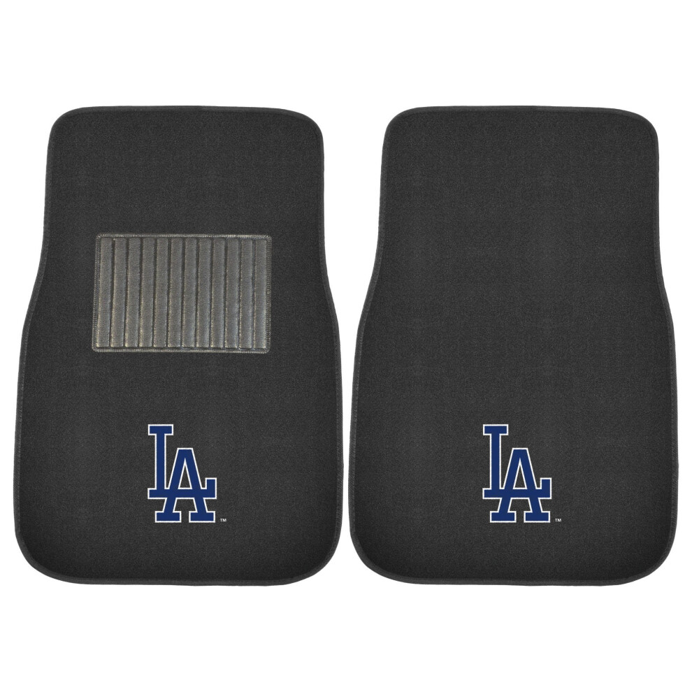 Fanmats 17607 Los Angeles Dodgers 2-Piece Embroidered Team Logo Car Mat Set Front Row Automotive Floor Mats 842989076078