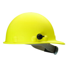 Fibre-Metal by Honeywell P2AQRW02A000 Super Eight Fiberglas-Schutzhelm mit Ratschenkappe und Quick-Lok, Gelb, mittelgro