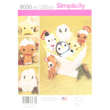 Simplicity US8035OS Patterns Stuffed Animals and Ornaments Size Os One Size  8035