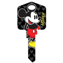 Llave en blanco pintada con Mickey Mouse de Disney