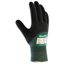 ATG 34-8753/S Maxiflex Cut, Grünes Enges Garn, Schwarz 3/4 Dip Nitril Mikro-Schaumgriff, A2 Grün S