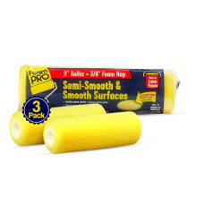 FoamPRO 91-9 Walzenbezug f r halbglatte Oberfl chen, 3 St ck, Gelb, 3er-Pack