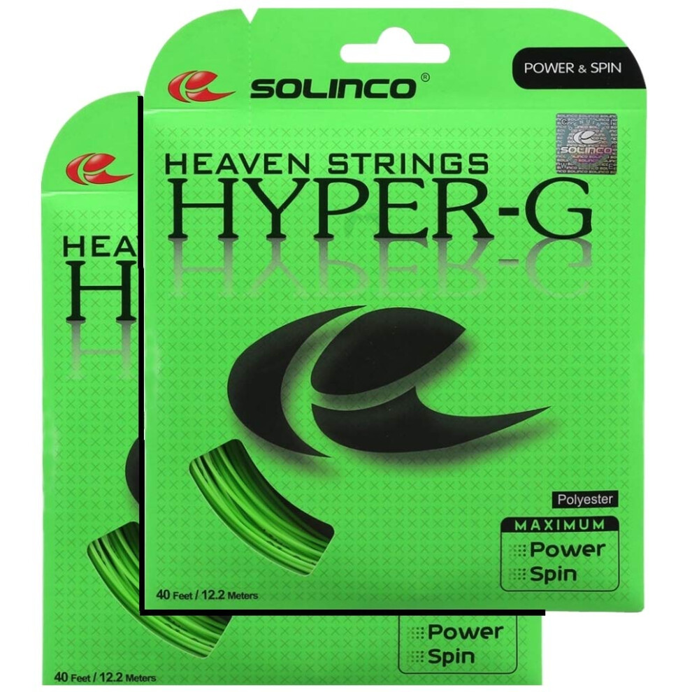 Cordage de tennis Solinco Hyper-G 19 g - Lot de 2