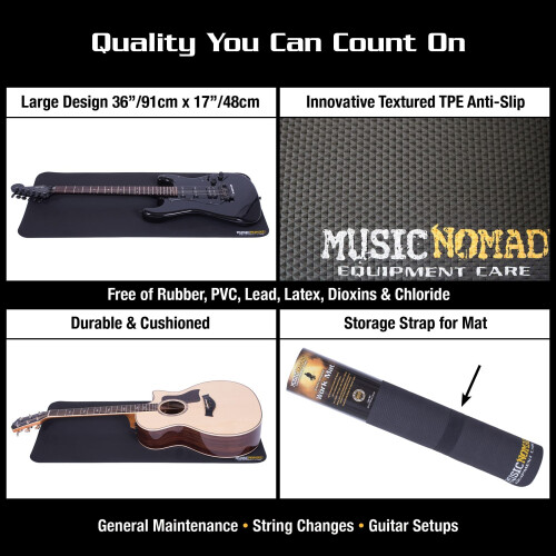 MusicNomad MN207 Premium Instrument Work Mat & Cradle Cube Neck Support 2