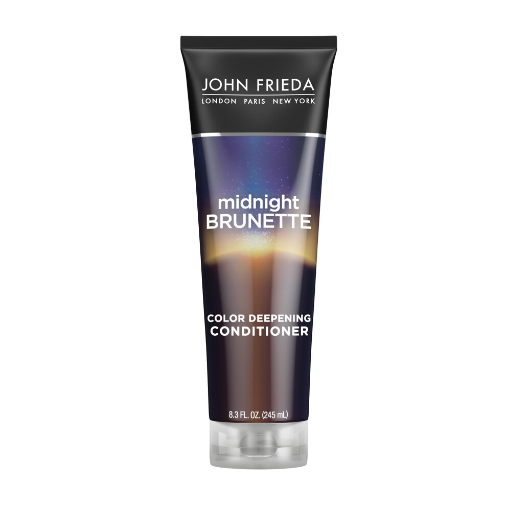 John Frieda Midnight Brunette Visibly Deeper Color Deepening Conditioner  8.3 Ounce  with Evening Primrose Oil  Infused with Cocoa