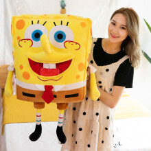 (55cm) Cartoon Squarepants Spongebob Character Plush Stuffed Toy Decoration Gift Yellow