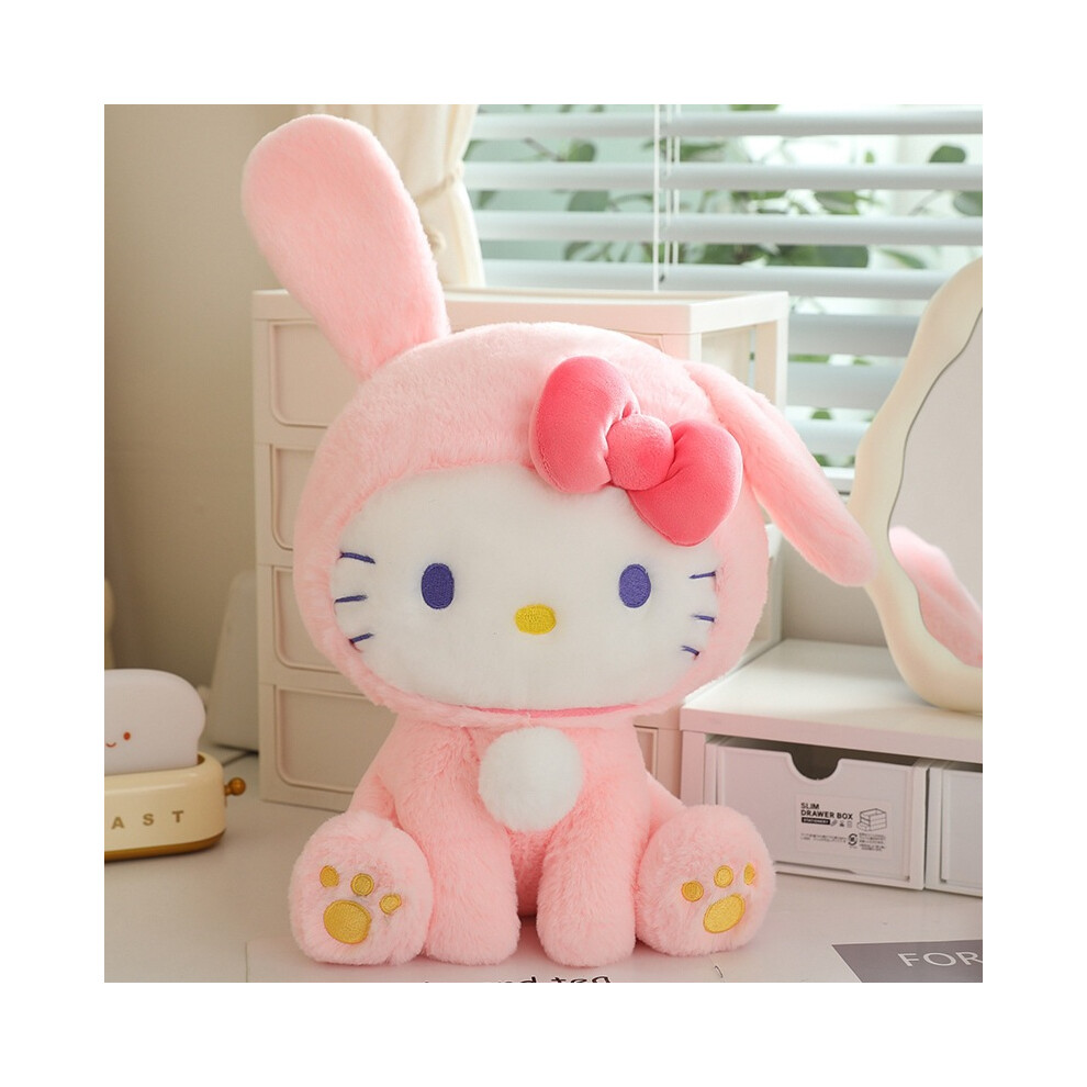 (, 33Cm) Hello Lovely Kitty Plush Animal Super Soft Stuffed Multicolored Children Toy Pink