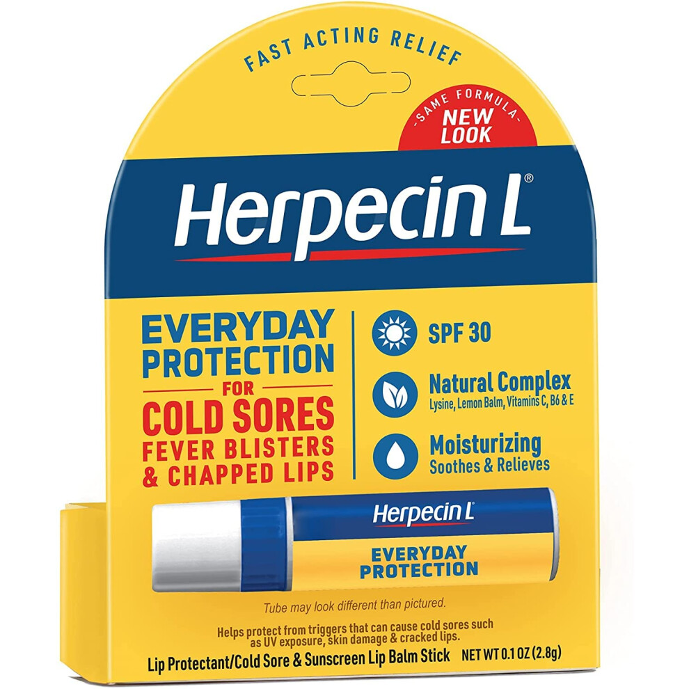 Baume     l   vres Herpecin-L HL Lip Protectant avec    cran solaire et anti-herp   s labial - 0,1 oz (paquet de 3)