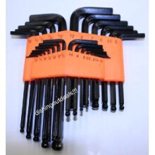 Nieuwe 25-delige SAE METRIC Ball Hex Key Allen Wrench Set Tools van Pit Bull