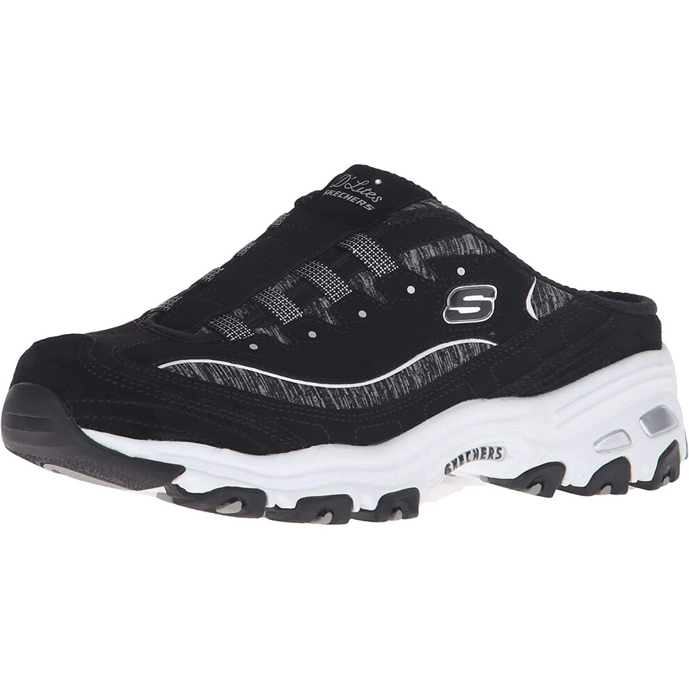 Skechers Womens D'lites Resilient Fashion Sneaker Black/White 11 Us