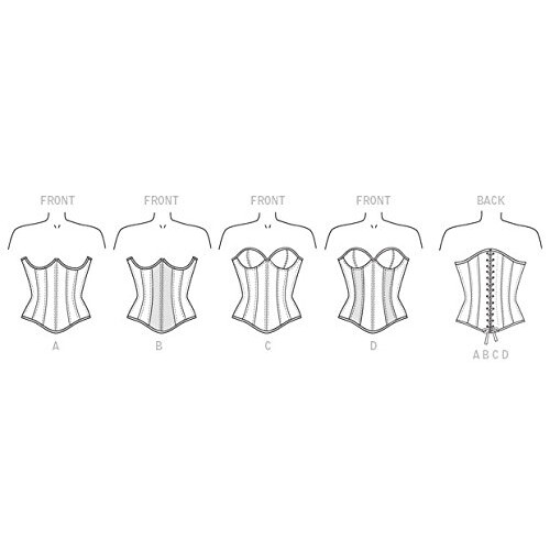 McCall's Patterns M7339 Γυναικεία Κορσέτα Overbust ή Underbust από Yaya Han, A5 (6-8-10-12-14) 1