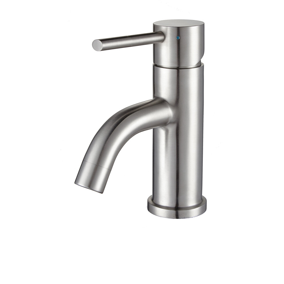 Photos - Tap Waterhaus Lead Free Solid Stainless Steel Single Handle Lavatory fauce WHS0111-SB-BSS