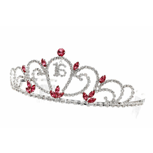 Κορώνα Από Ροζ Κρύσταλλα Για Γενέθλια - Sweet 16th T1189 2