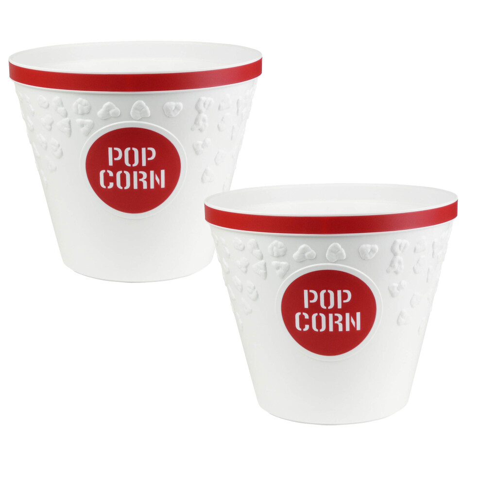 Lot de 2 seaux     popcorn Hutzler Rouge