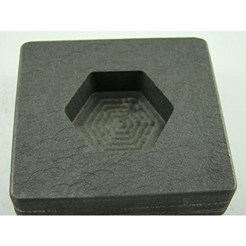 2 oz Hexagon Gold Bar High Density Graphite Form 1 oz Silver 2