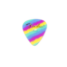 Fender Graphic Guitar Picks 351 Vorm, Kerstcadeaus, Gitaaraccessoires, Regenboog, Dun, 12-Pack