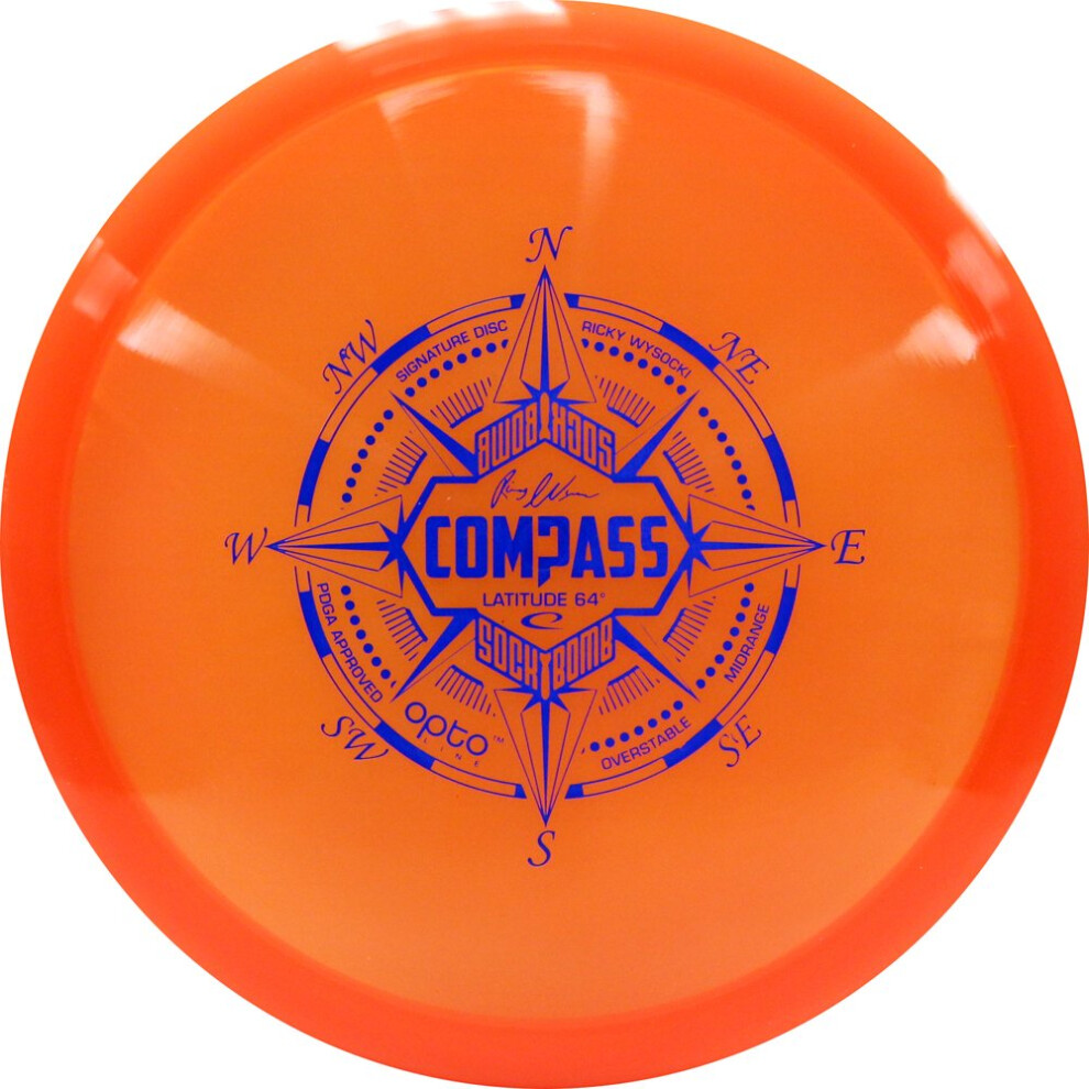 Latitude 64 Compass Midrange Disc Golf - Gamme Opto - Stable Et Polyvalent - Les Couleurs Peuvent Varier - 173-176 Grammes-image