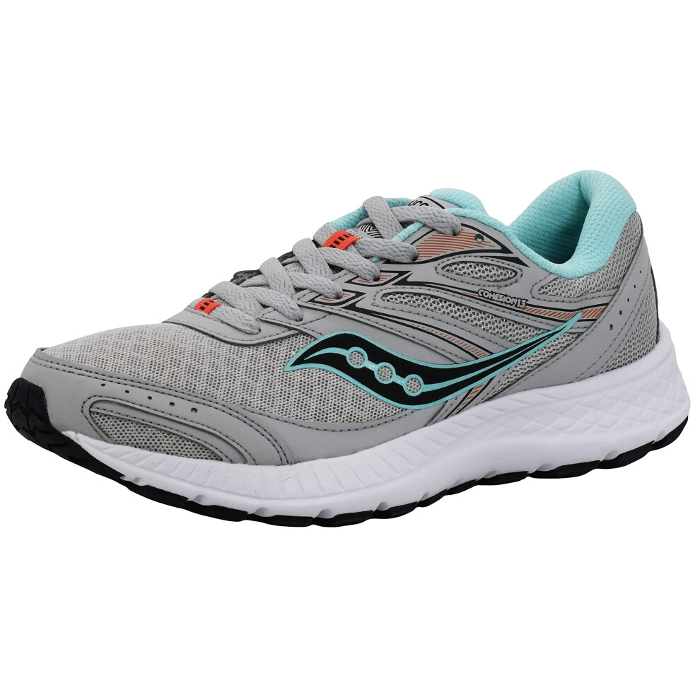 Saucony Women's Cohesion 13 Running Shoe, Grey/Mint, 7.5 M Us-image