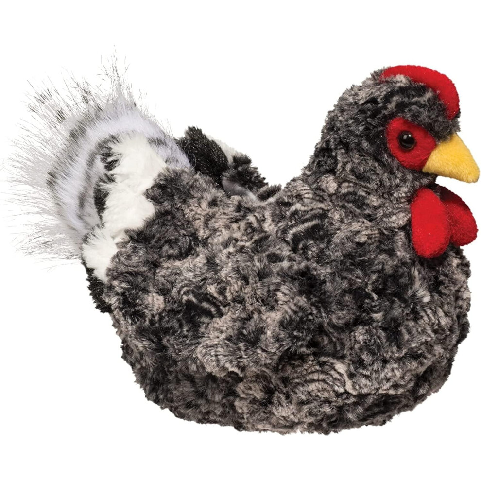 Douglas Pepper Multi Hen Chicken Plush Stuffed Animal Black