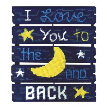 Janlynn Love You To The Moon Palettenfhiges Kunststoff-Leinwandset