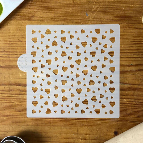 Heart Miniprint Cookie and Craft Stencil av Designer Stencils 1