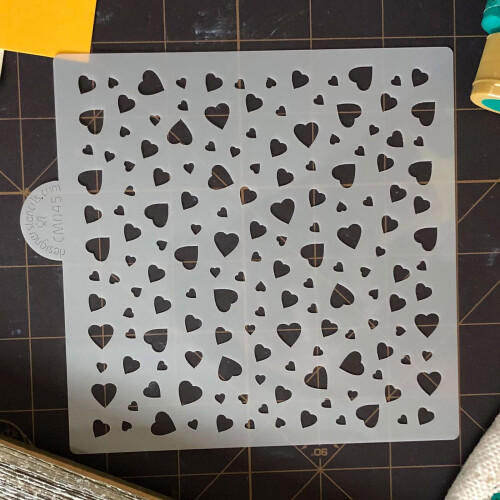 Heart Miniprint Cookie and Craft Stencil av Designer Stencils 2