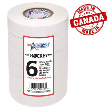 Sports Tape White Hockey Tape 6 Rolls 1 Inch Wide 20 Yards Long (Cl