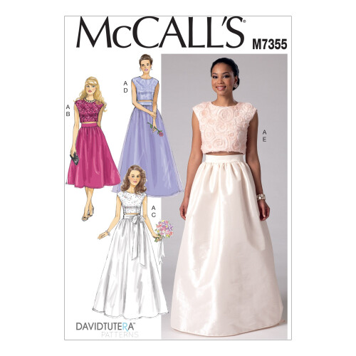 McCall's Patterns M7355 Misses' Crop Top and Gathered Skirts  Size E5