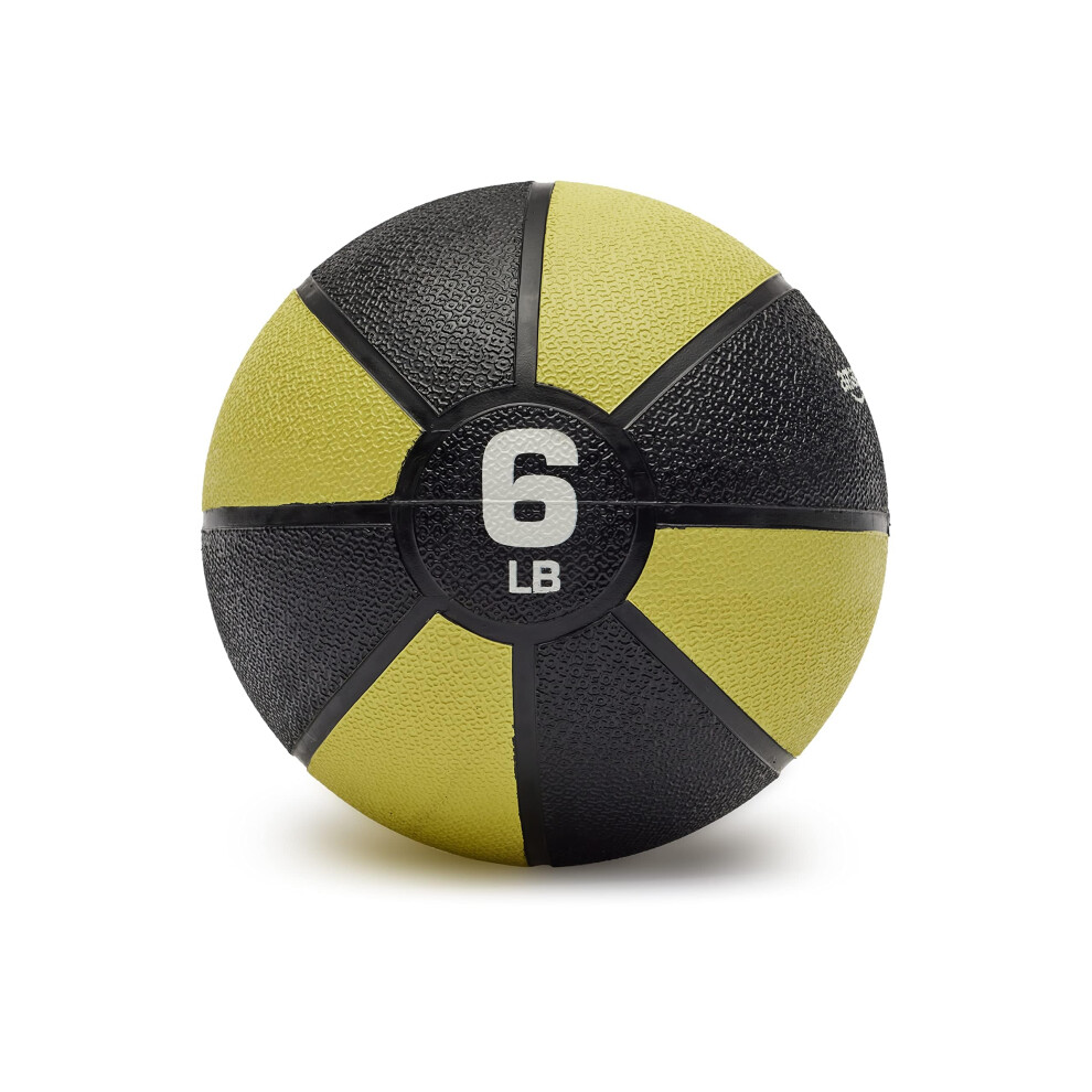 Amazon Basics Weighted Medicine Ball  6 Pound  Yellow/Black
