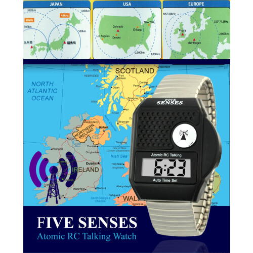FIVE SENSES - Ρολόι ομιλίας με άτομο στα Αγγλικά, Ιδανικό για τυφλούς ηλικιωμένους 1