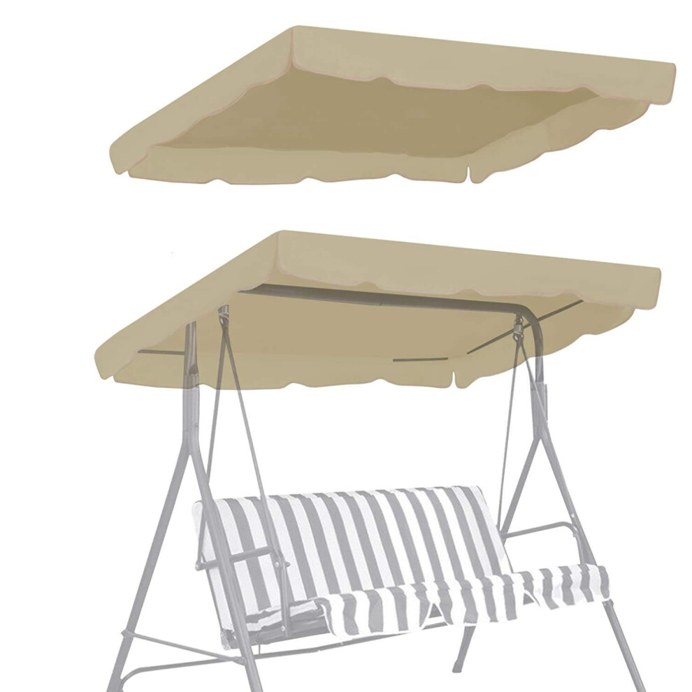 Auvent de remplacement BenefitUSA pour balancelle de terrasse ext   rieure 195 x 109 cm (beige)
