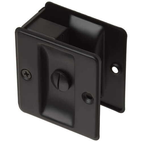 idh by St. Simons 25411-019 Premium Quality Solid Brass Pocket Privacy Door Pull  Matte Black 2