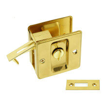 idh by St. Simons 25411-3NL Premium Quality Solid Pocket Privacy Door Pull  Polished Brass No Lacquer