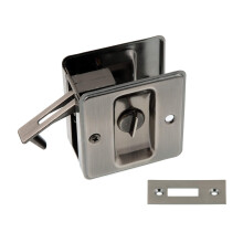 idh by St. Simons 25411-15A Premium Quality Solid Brass Pocket Privacy Door Pull  Antique Nickel